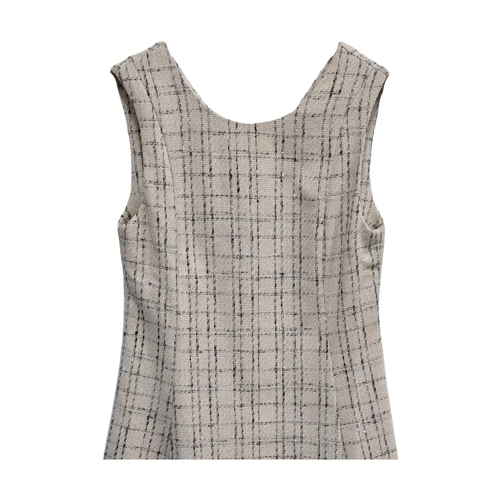 여F/제이듀 A라인 민소매 트위드 롱 원피스 | 세컨솔드